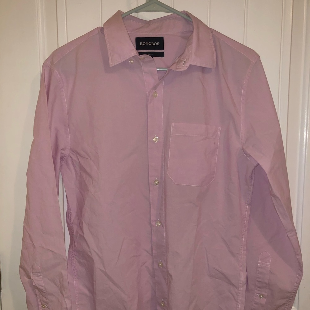 Bonobos Light Pink Button Down Size Small - image 1